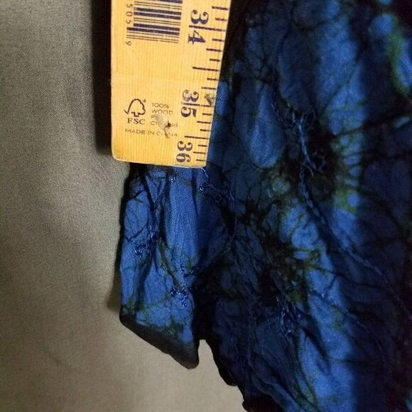 L.S.I. One Size (Small) Black Blue Pull On Rayon Sleeveless Casual Dress Beach S - Picture 5 of 12